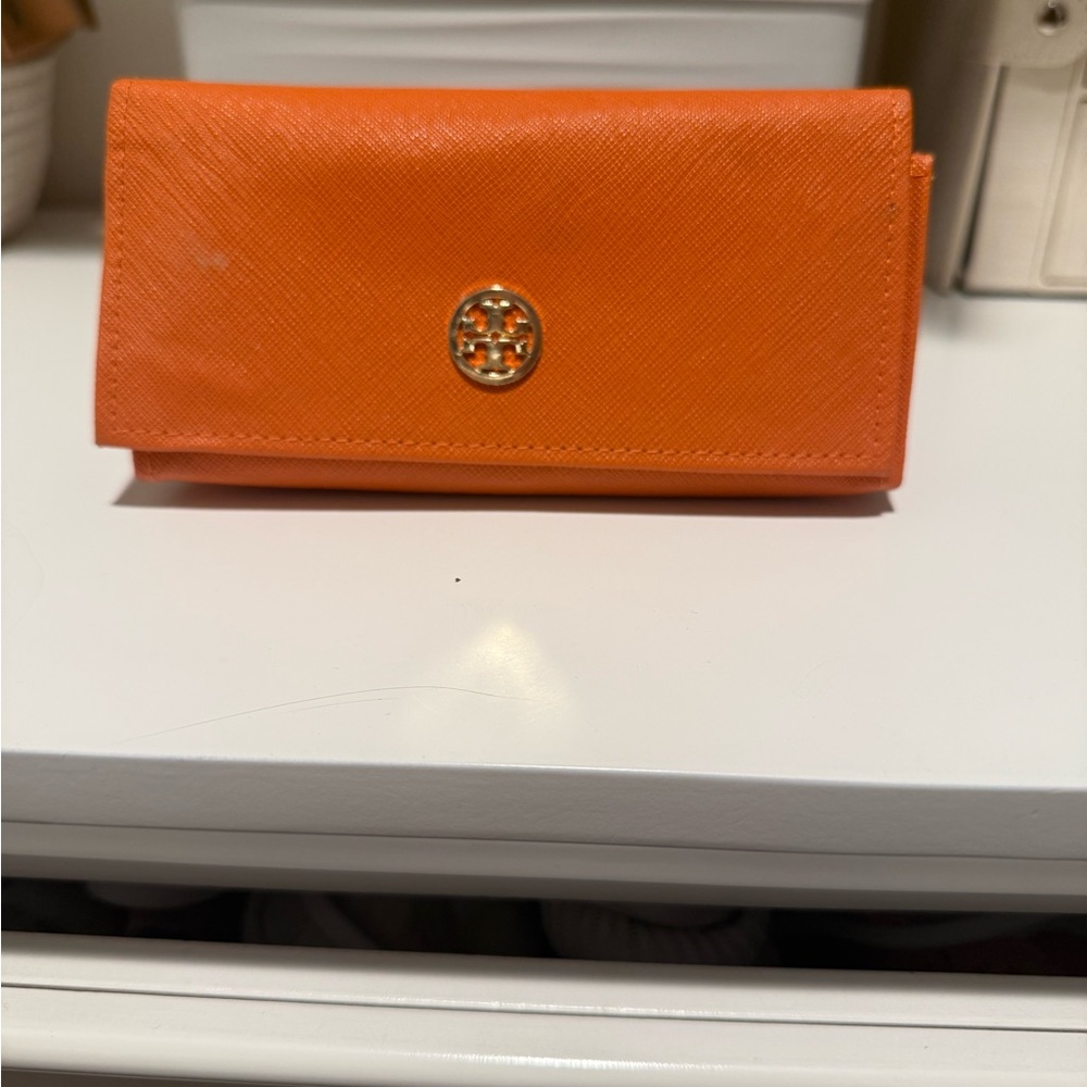 Tory Burch Vibrant Orange sunglasses case